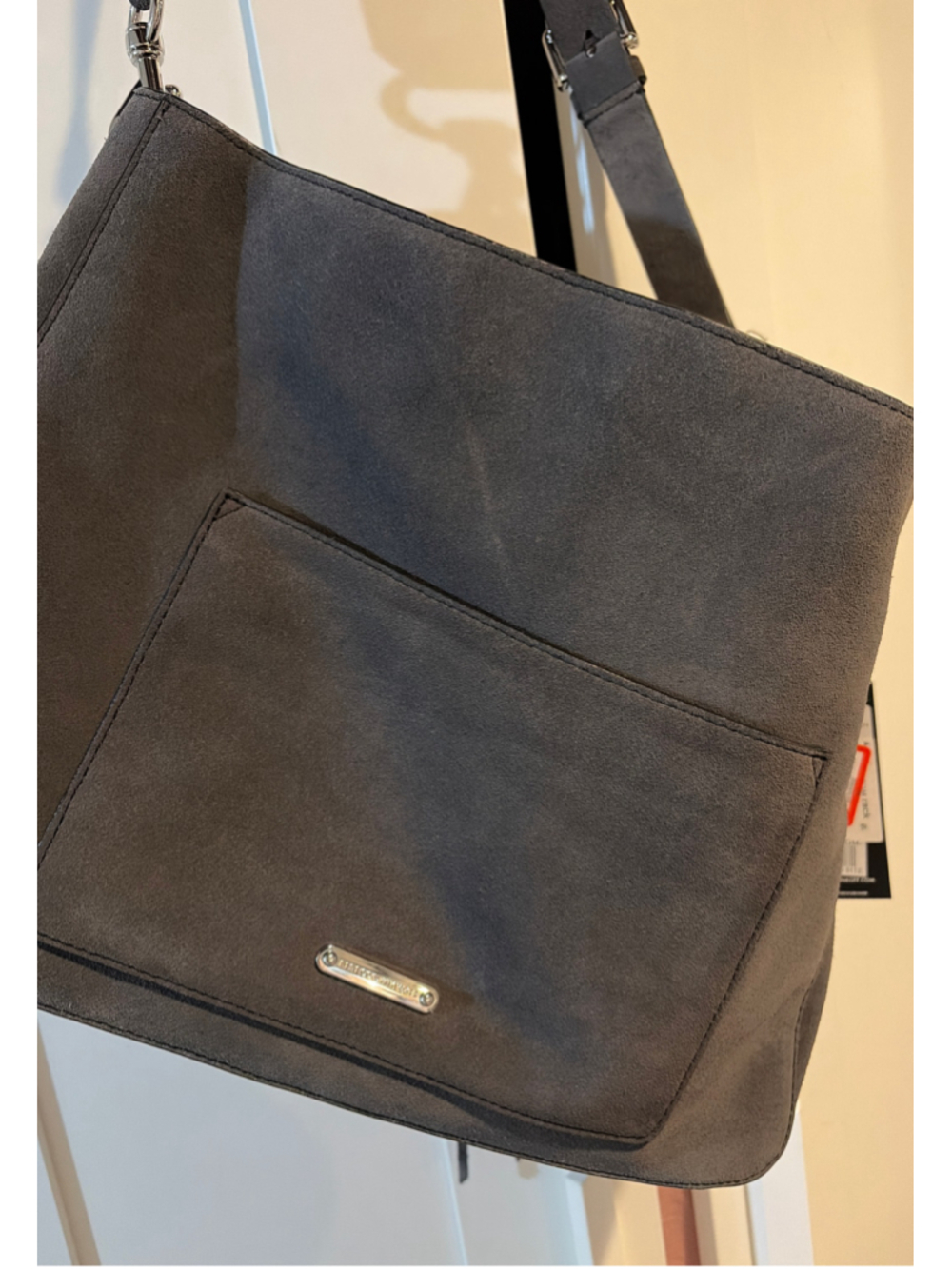 Women's Rebecca Minkoff Grey Suede Large Darren - Picture 3 of 4